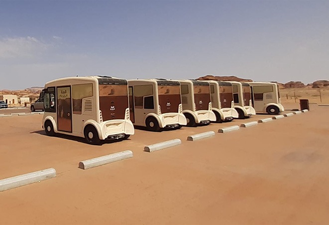 Electric vehicles in the AlUla desert