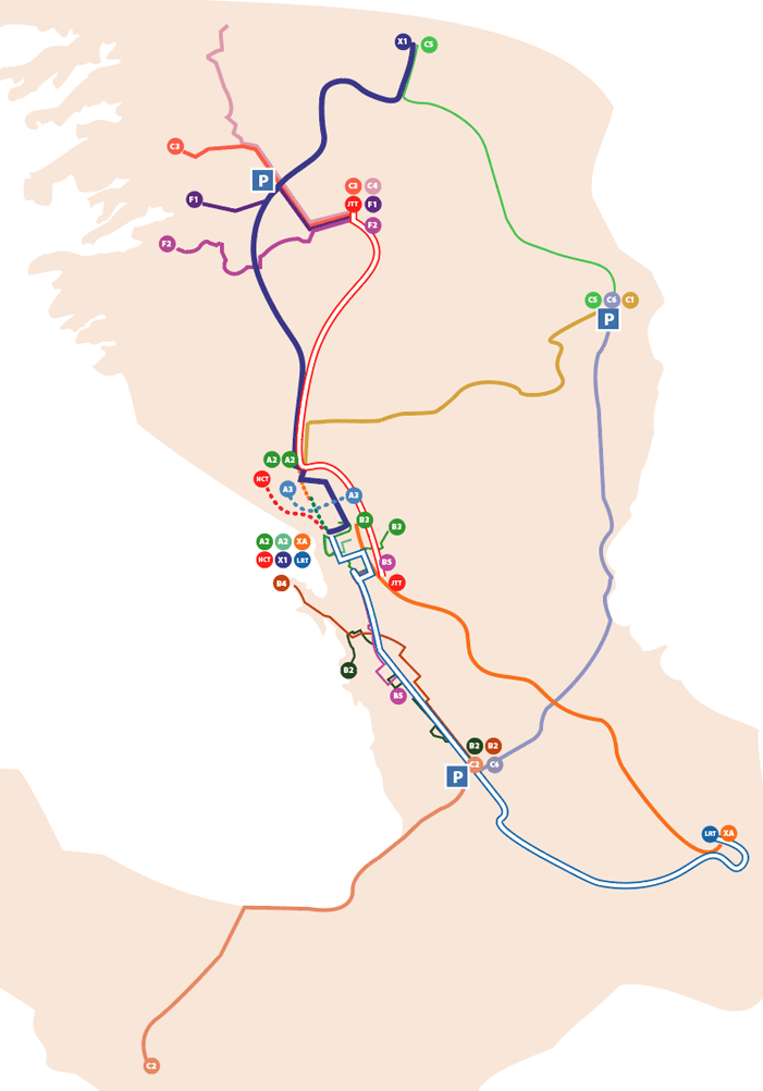 Map of transportation in AlUla