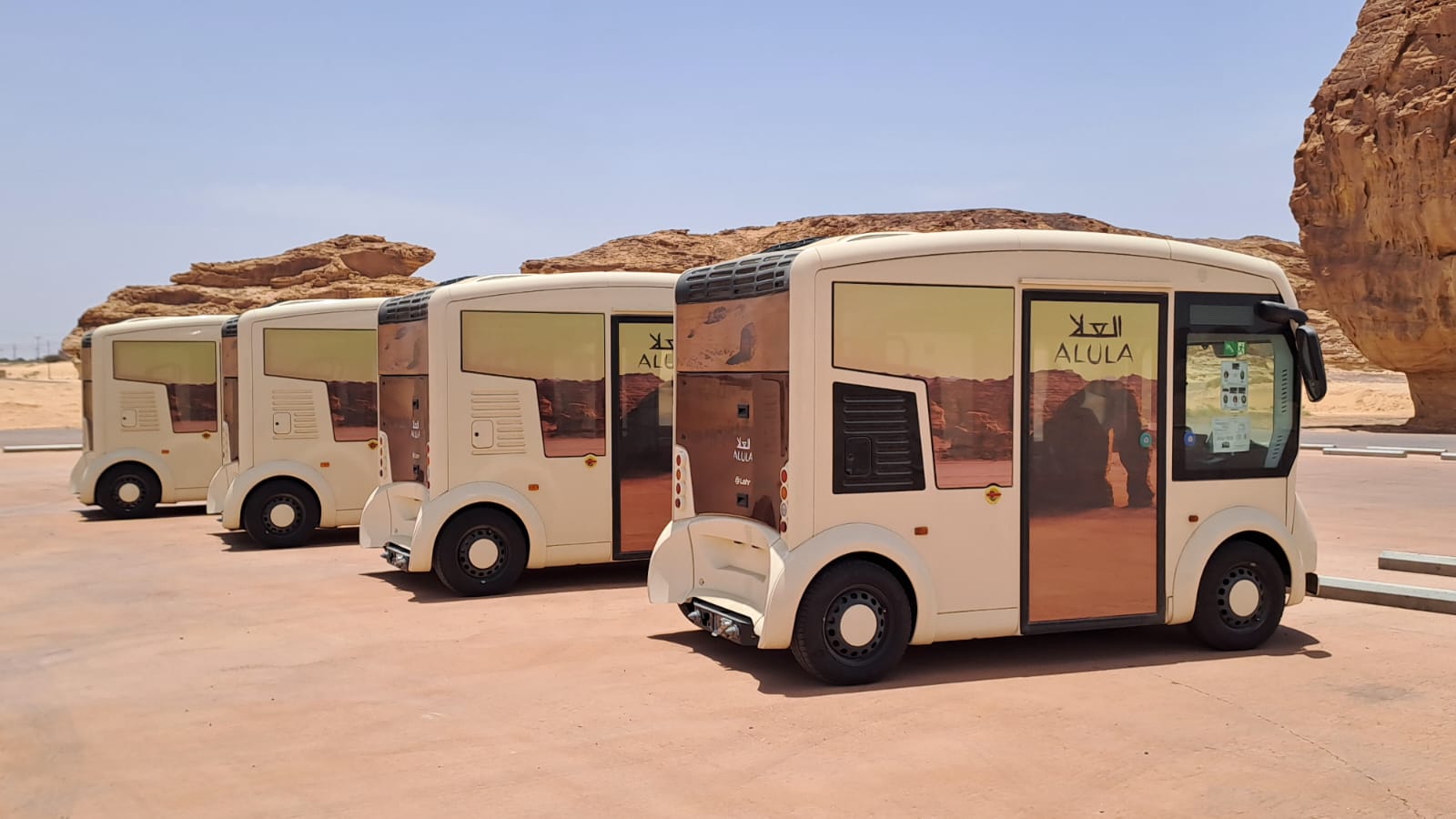 Electric vehicles in the AlUla desert