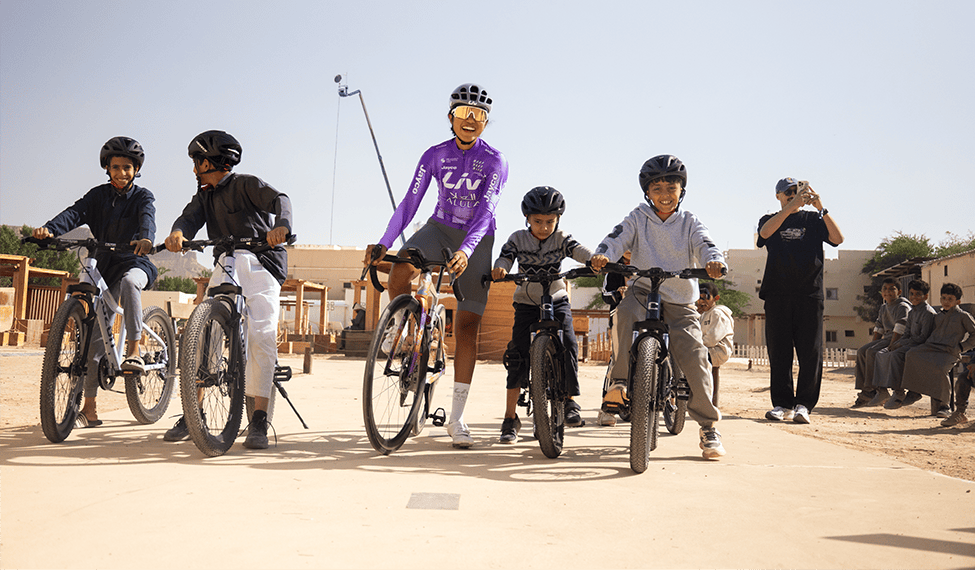 The young Moroj Adil is a rising star in women’s cycling in Saudi Arabia