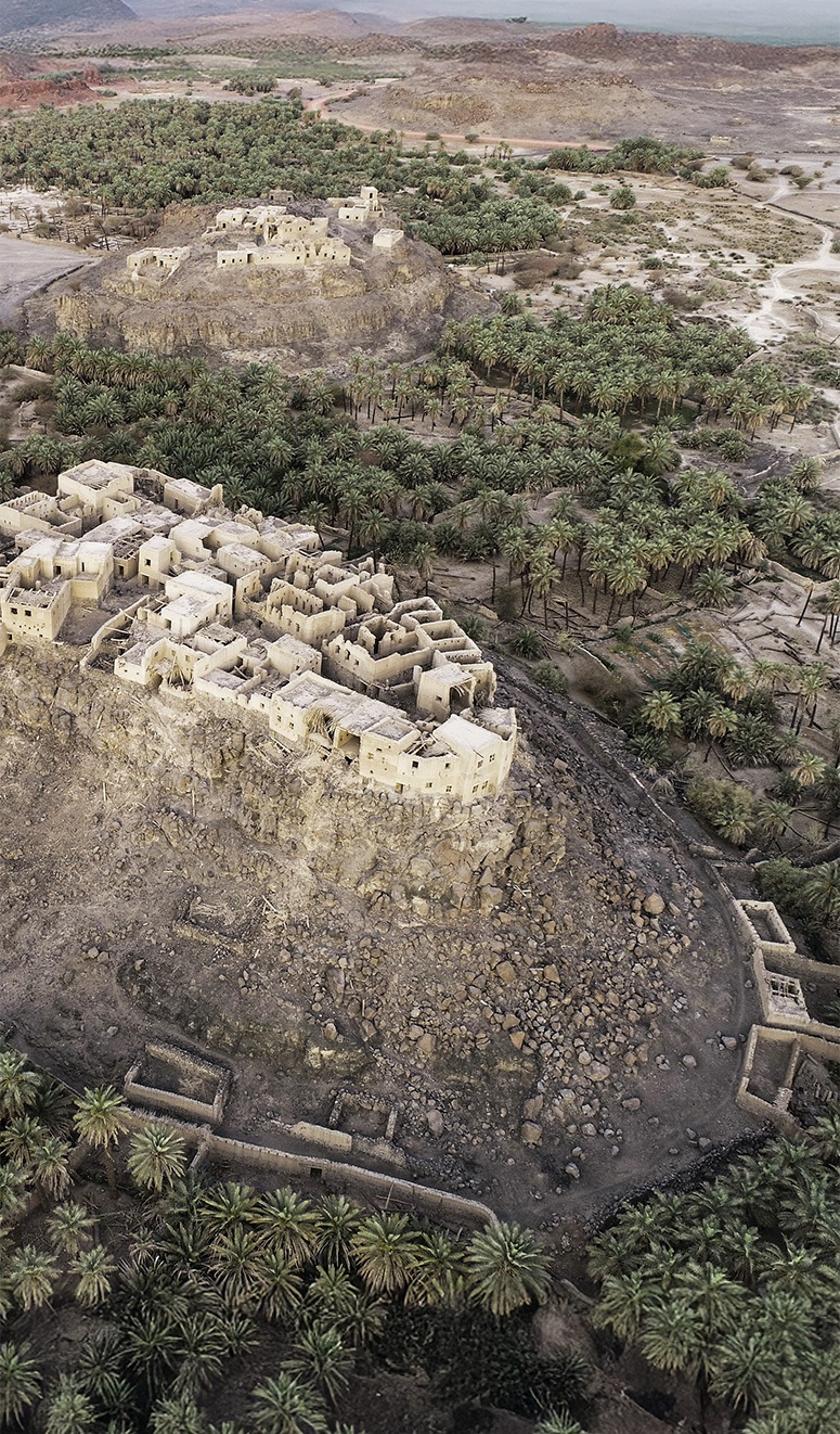 Vue aérienne du site de Khaybar