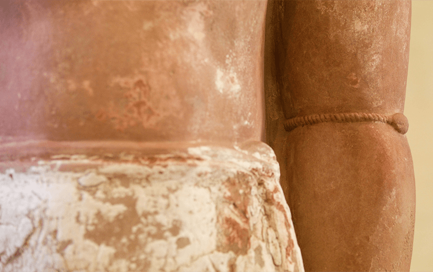 Detail of the statue
