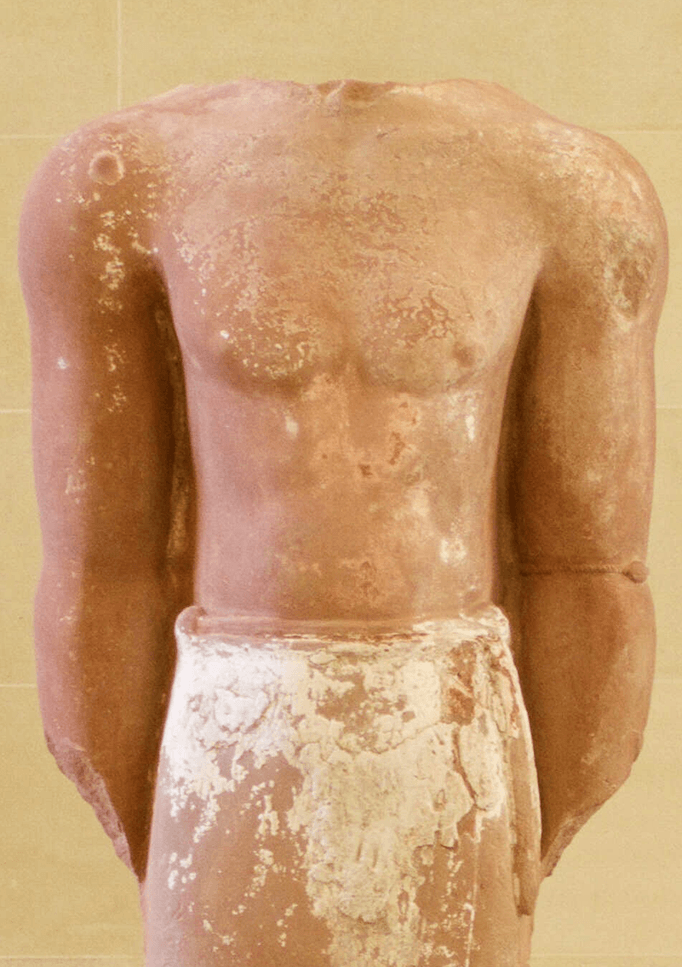 Bust of the statue