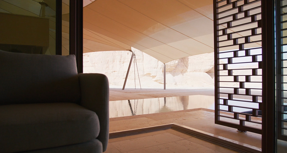 salon ouverture sur piscine