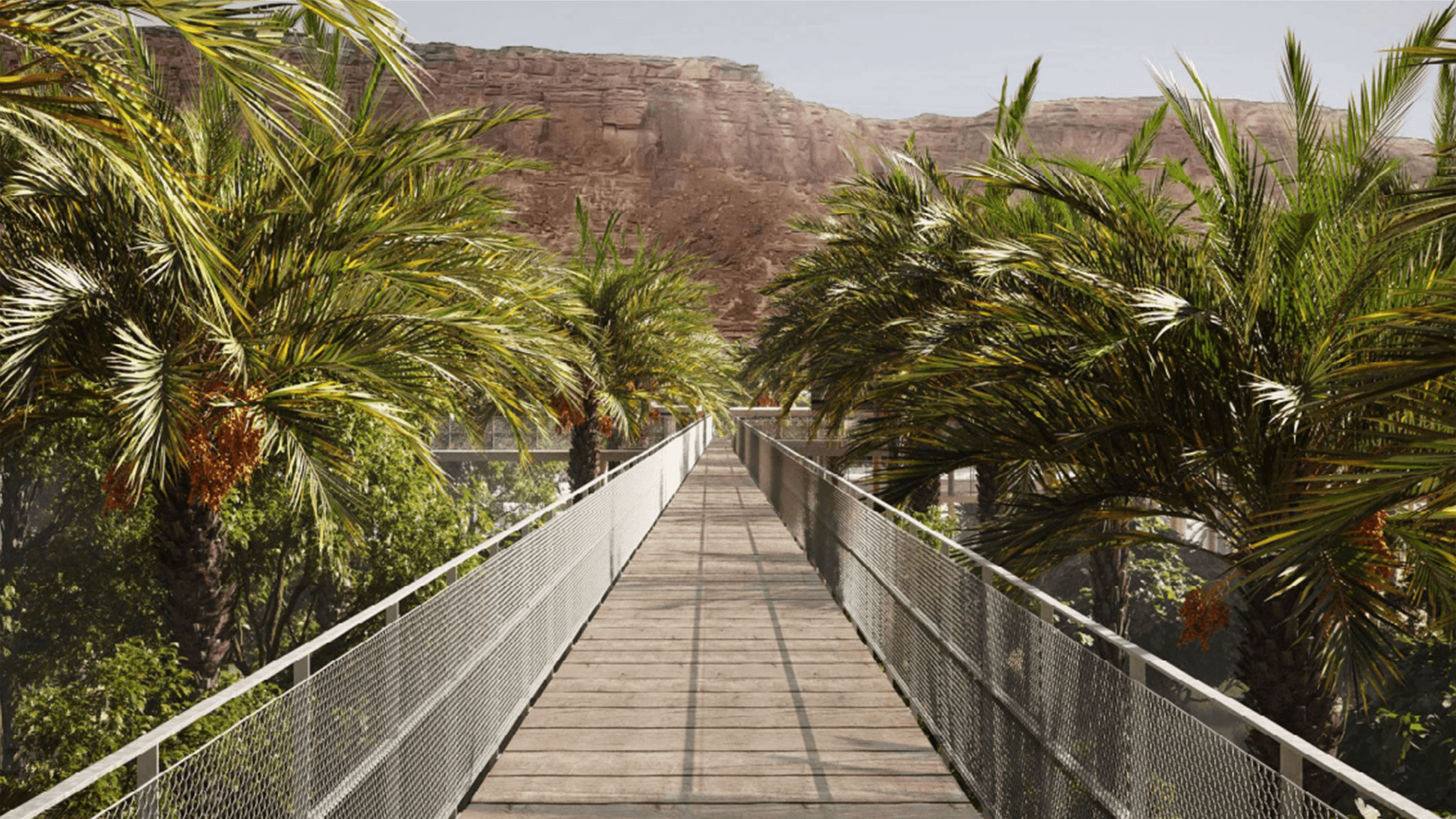 Passerelle à la Villa Hégra