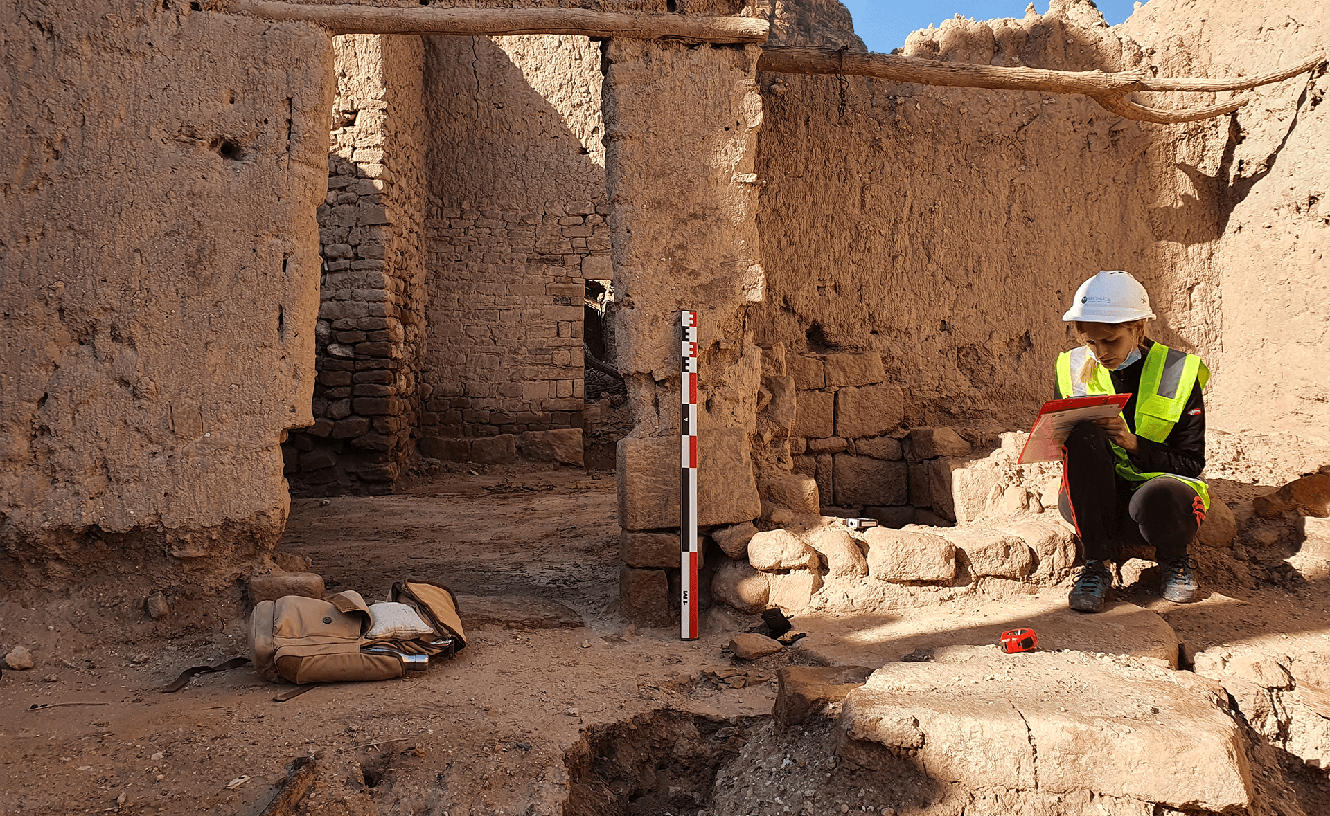 archéologue site de fouille