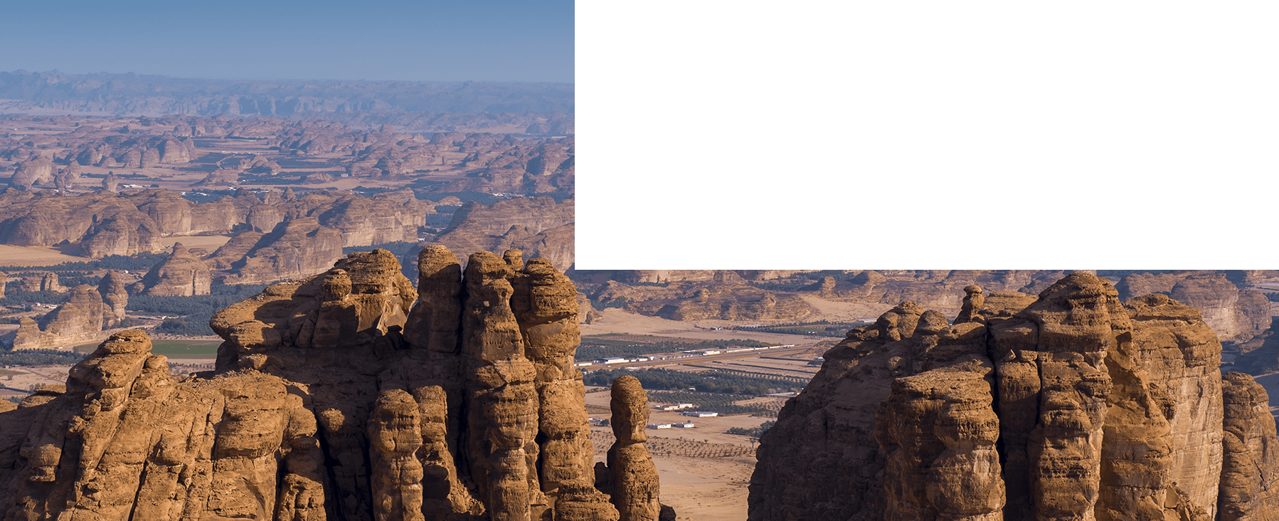 photo aeriène des environs d'AlUla