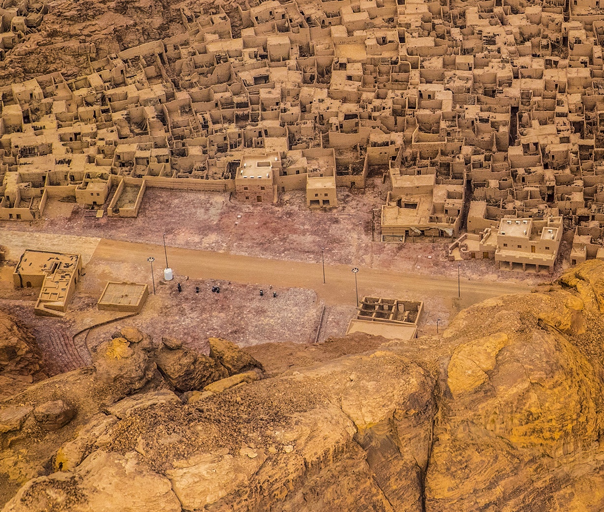 Vue aérienne de la Vieille Ville d'AlUla