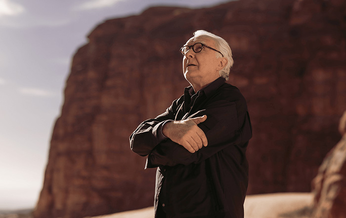 Alain Ducasse in AlUla, looking at the scenery