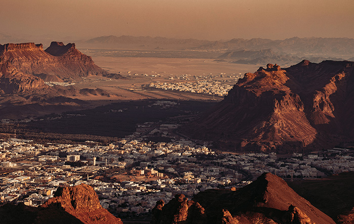 Aerial view of AlUla